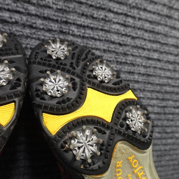 Footjoy Golf Shoes Mens 11.5 Brown 54049 Contour Series Cleats Leather - Picture 11 of 16